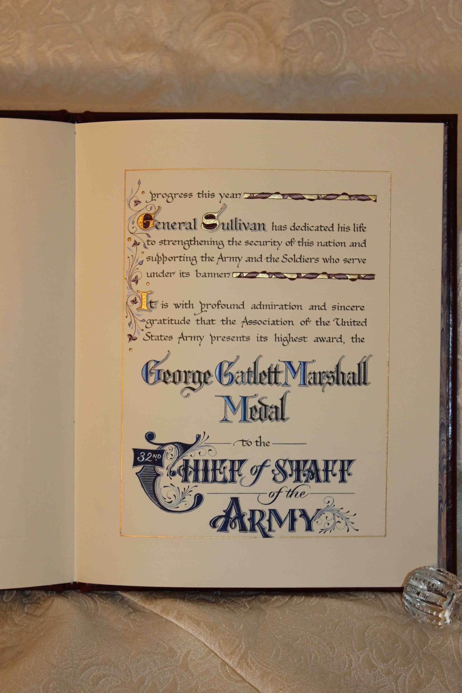 AUSA George Catlett Marshal Award-Award-Page-1
