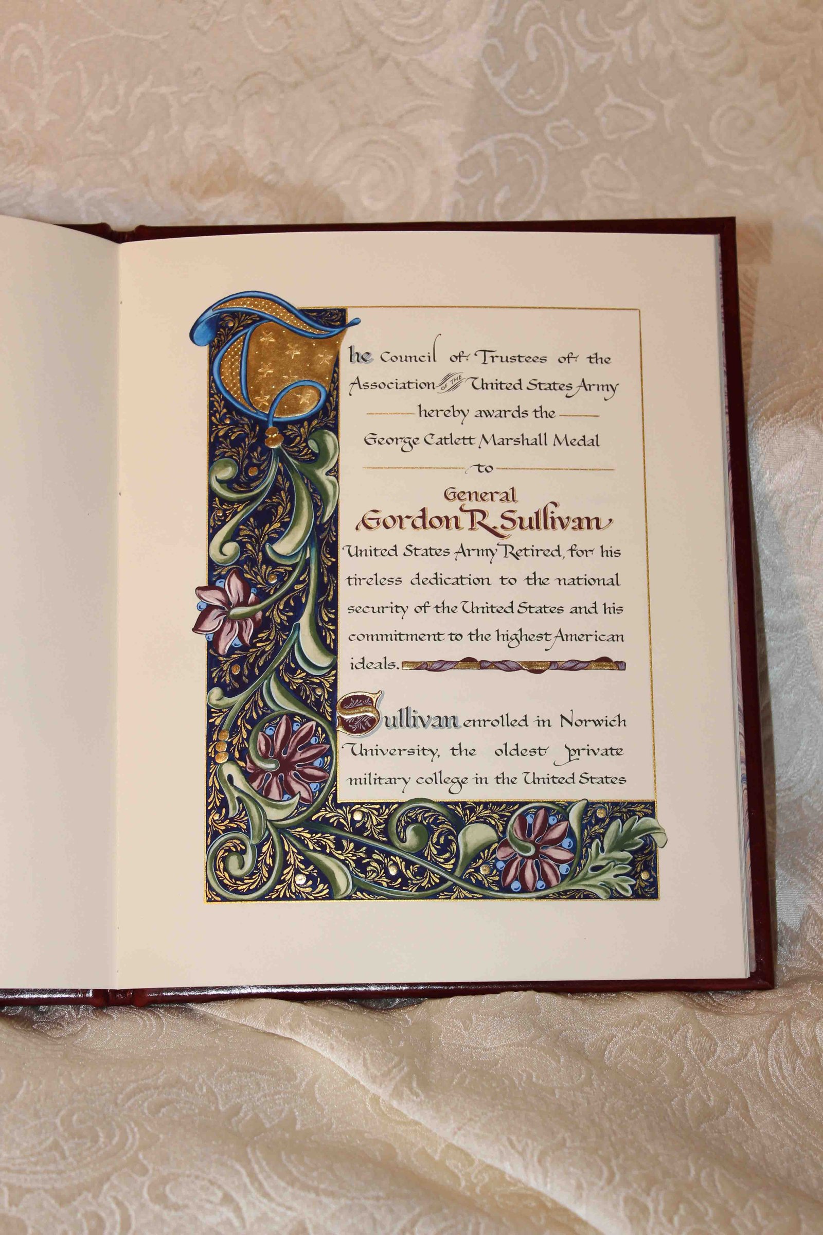AUSA George Catlett Marshal Award-First-Page